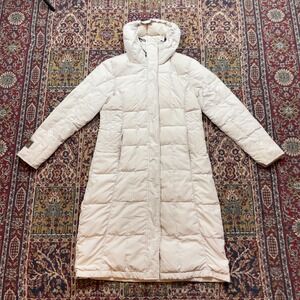 SPIEWAK Womens Puffer Coat Full Zip Hooded Insulated Warm Winter Cream Size M